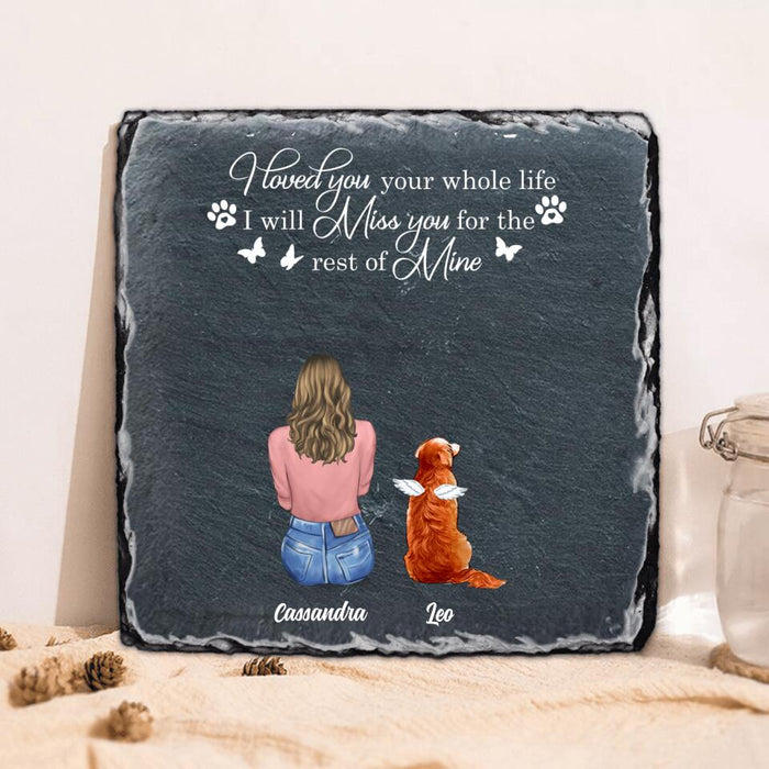 Custom Personalized Pet Mom/Dad Square Lithograph - Gift Idea For Pet Lover with up to 4 Pets - I Loved You Your Whole Life I Will Miss You For The Rest Of Mine