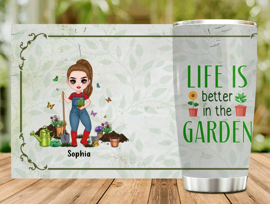 Custom Personalized Plantaholic Tumbler - Gift Idea For Garden/ Plants Lover - Life Is Better In The Garden