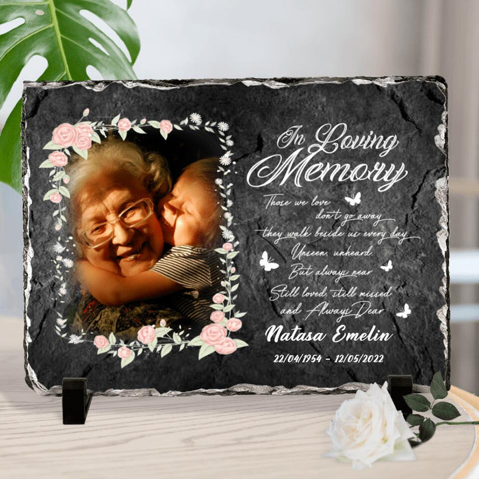 Custom Photo Horizontal Lithograph - Memorial Gift Idea - They Walk Beside Us Everyday