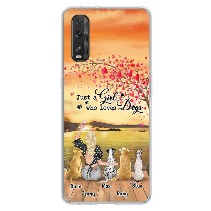 Custom Personalized Dog Mom Phone Case For Xiaomi/ Oppo/ Huawei - Gift Idea For Dog Owner with up to 4 Dogs - Just A Girl Who Loves Dogs