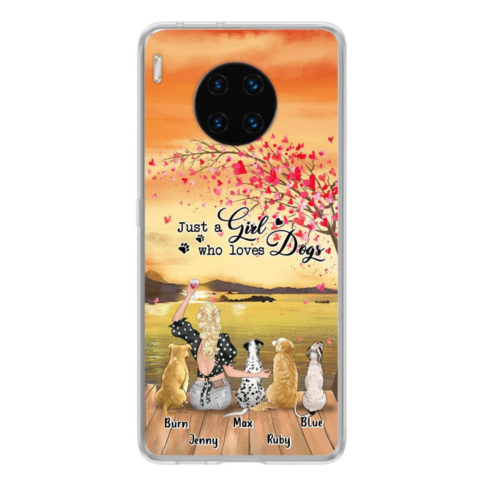 Custom Personalized Dog Mom Phone Case For Xiaomi/ Oppo/ Huawei - Gift Idea For Dog Owner with up to 4 Dogs - Just A Girl Who Loves Dogs