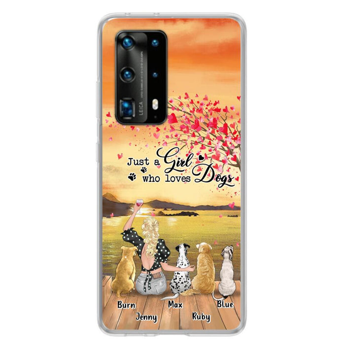 Custom Personalized Dog Mom Phone Case For Xiaomi/ Oppo/ Huawei - Gift Idea For Dog Owner with up to 4 Dogs - Just A Girl Who Loves Dogs