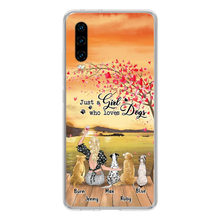 Custom Personalized Dog Mom Phone Case For Xiaomi/ Oppo/ Huawei - Gift Idea For Dog Owner with up to 4 Dogs - Just A Girl Who Loves Dogs