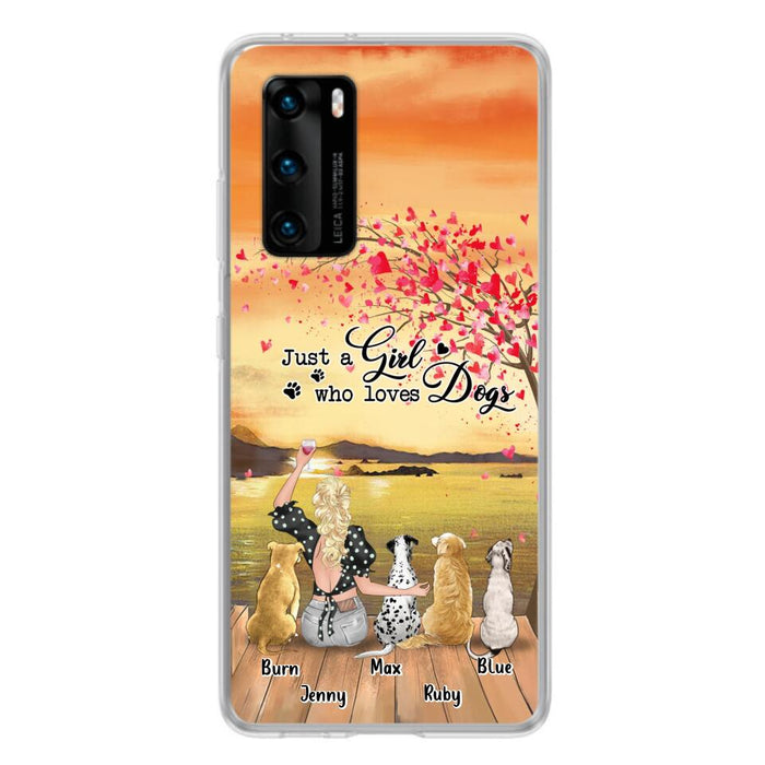 Custom Personalized Dog Mom Phone Case For Xiaomi/ Oppo/ Huawei - Gift Idea For Dog Owner with up to 4 Dogs - Just A Girl Who Loves Dogs