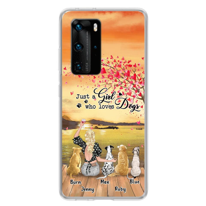 Custom Personalized Dog Mom Phone Case For Xiaomi/ Oppo/ Huawei - Gift Idea For Dog Owner with up to 4 Dogs - Just A Girl Who Loves Dogs