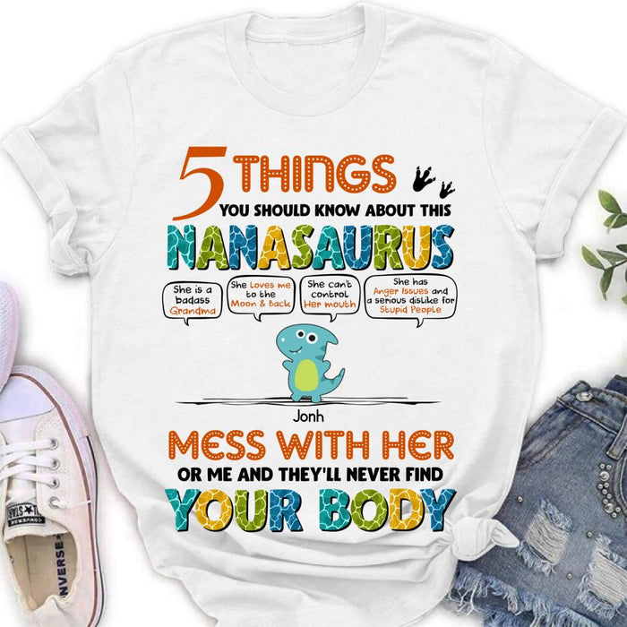 Custom Personalized Nanasaurus Shirt/ Hoodie - Mother's Day Gift Idea For Grandma, Mother - Upto 7 Kids - 5 Things You Should Know About This Nanasaurus