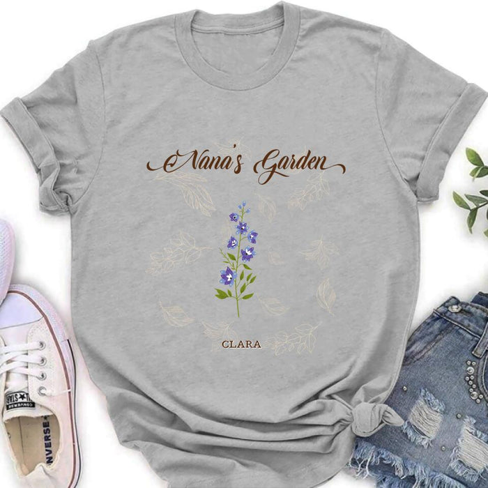 Personalized Nana's Garden Shirt/Pullover Hoodie - Gift Idea For Grandma With Up to 9 Grandkids