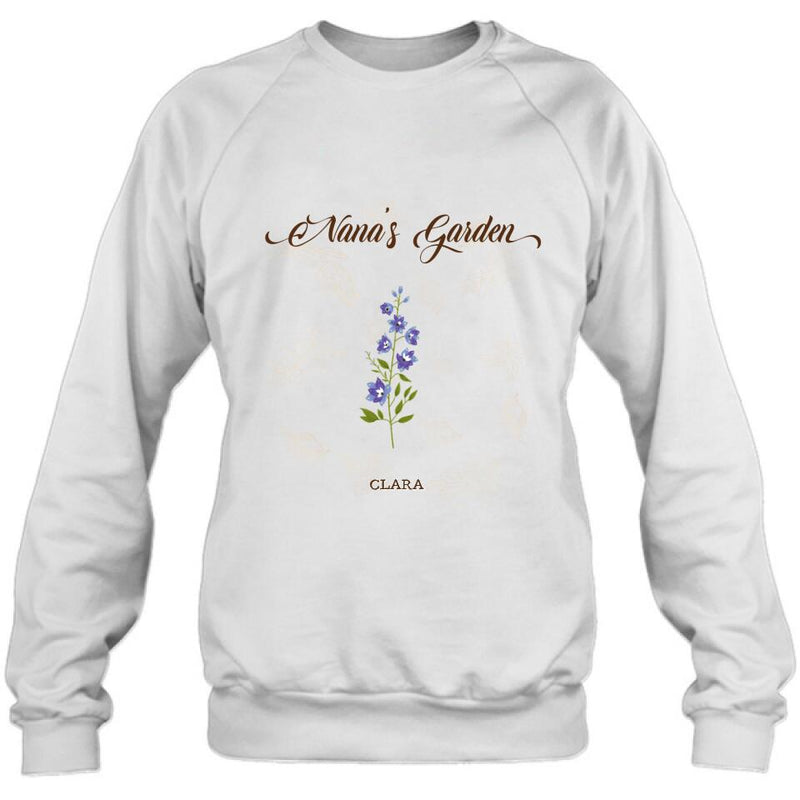 Personalized Nana's Garden Shirt/Pullover Hoodie - Gift Idea For Grandma With Up to 9 Grandkids