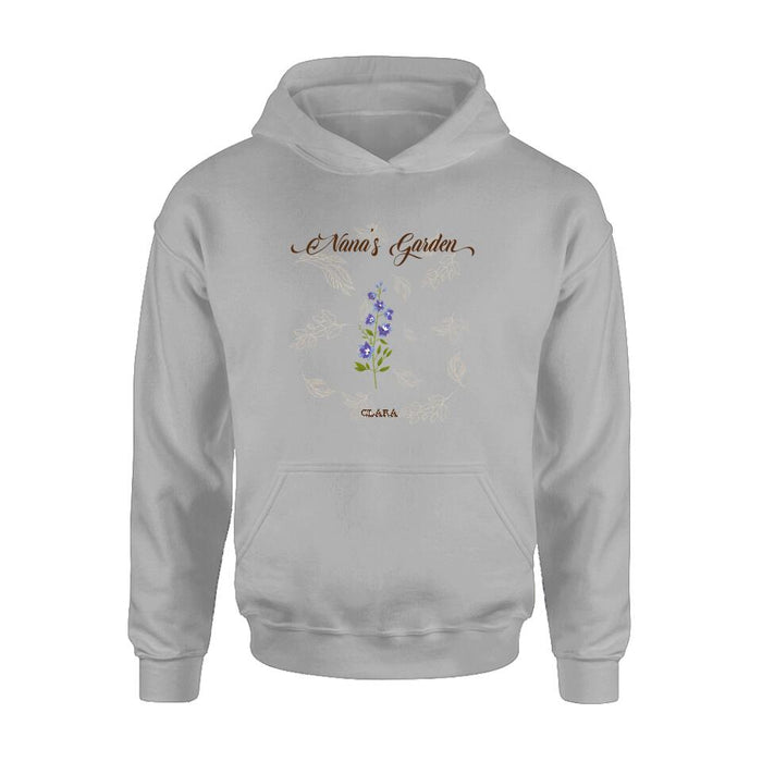 Personalized Nana's Garden Shirt/Pullover Hoodie - Gift Idea For Grandma With Up to 9 Grandkids