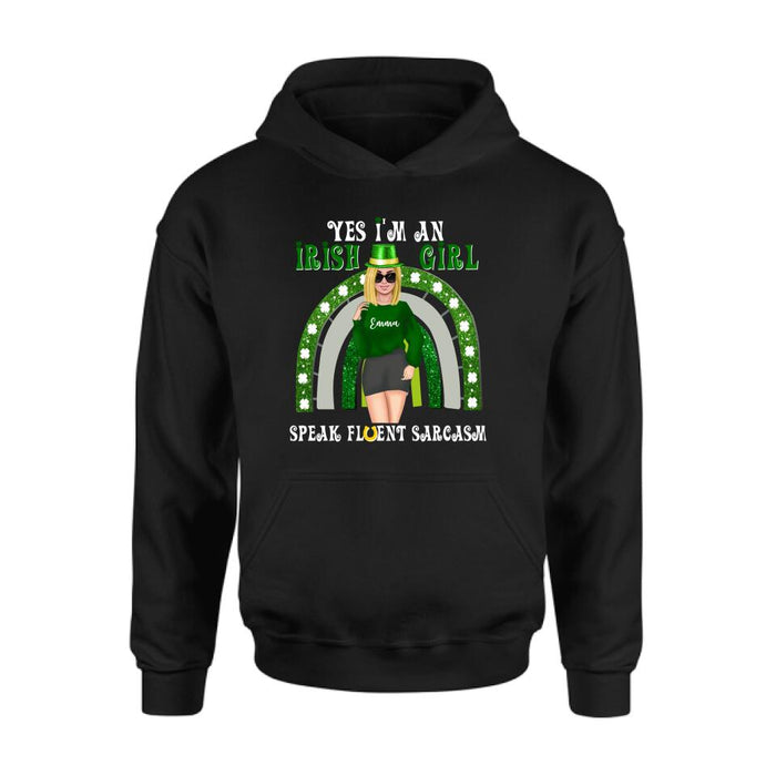 Custom Personalized Irish Girl Unisex T-shirt/ Sweatshirt/ Hoodie - Gift Idea For St Patrick's Day - I'm An Irish Girl