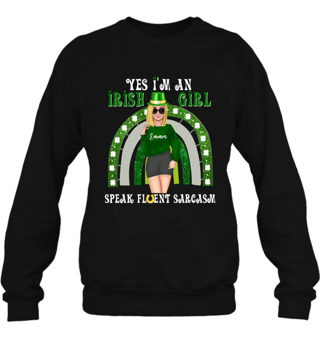 Custom Personalized Irish Girl Unisex T-shirt/ Sweatshirt/ Hoodie - Gift Idea For St Patrick's Day - I'm An Irish Girl