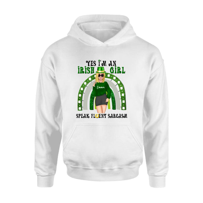 Custom Personalized Irish Girl Unisex T-shirt/ Sweatshirt/ Hoodie - Gift Idea For St Patrick's Day - I'm An Irish Girl