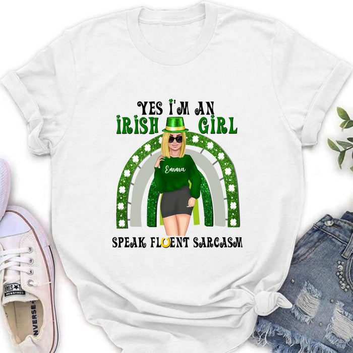 Custom Personalized Irish Girl Unisex T-shirt/ Sweatshirt/ Hoodie - Gift Idea For St Patrick's Day - I'm An Irish Girl