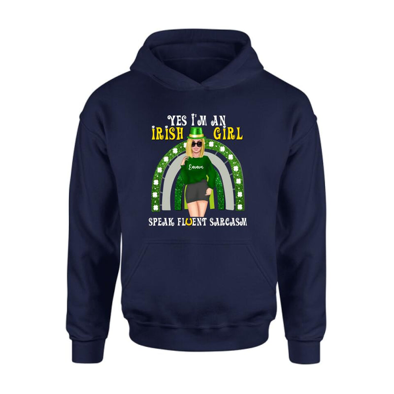 Personalized Irish Girl Unisex T-shirt/Sweatshirt/Hoodie - Gift Idea For St Patrick's Day - I'm An Irish Girl