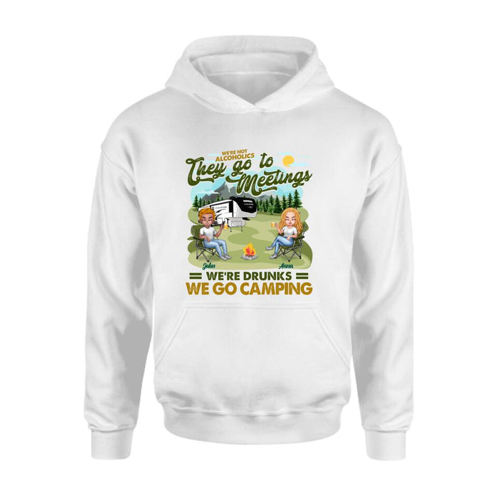 Custom Personalized Camping Friend Shirt/ Pullover Hoodie - Upto 6 People - Gift Idea For Friends/ Camping Lover - We're Like A Really Small Gang