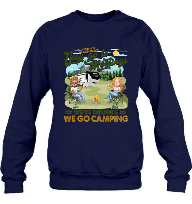 Custom Personalized Camping Friend Shirt/ Pullover Hoodie - Upto 6 People - Gift Idea For Friends/ Camping Lover - We're Like A Really Small Gang