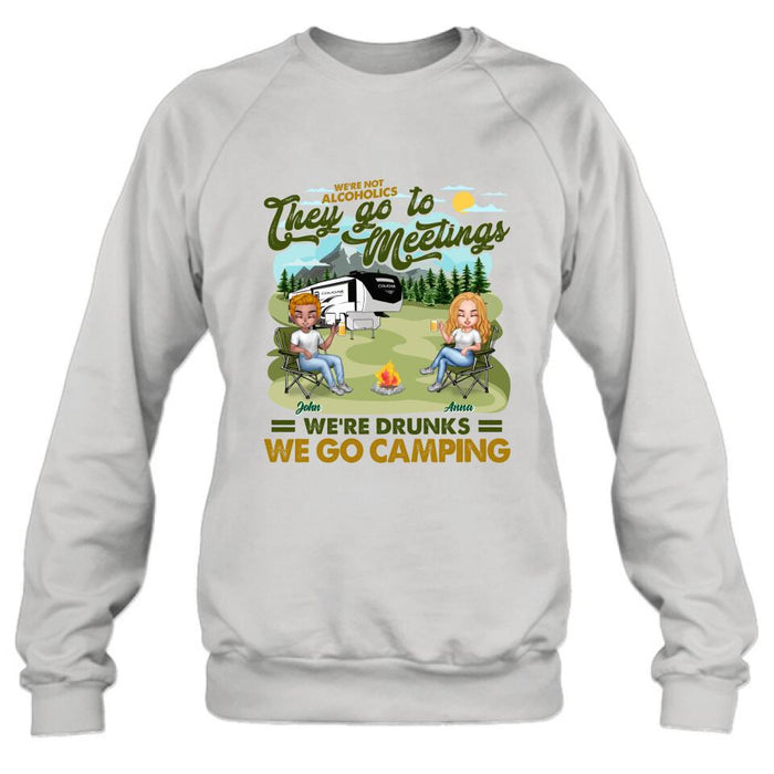 Custom Personalized Camping Friend Shirt/ Pullover Hoodie - Upto 6 People - Gift Idea For Friends/ Camping Lover - We're Like A Really Small Gang