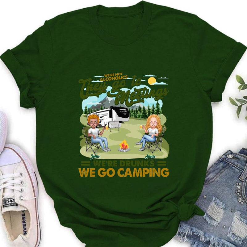Personalized Camping Friend Shirt/Pullover Hoodie - Up to 6 People - Gift Idea For Friends/Camping Lover - We're Like A Really Small Gang