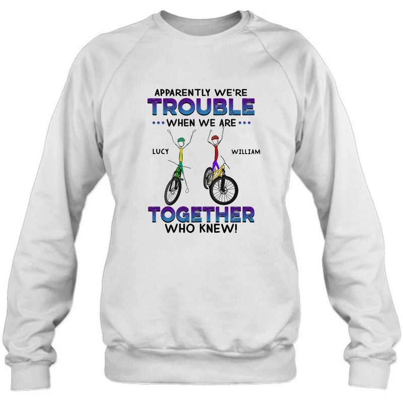 Personalized Cycling Friend Shirt/Pullover Hoodie - Gift Idea For Friends/Cycling Lover - We're More Than Just Cycling Friends
