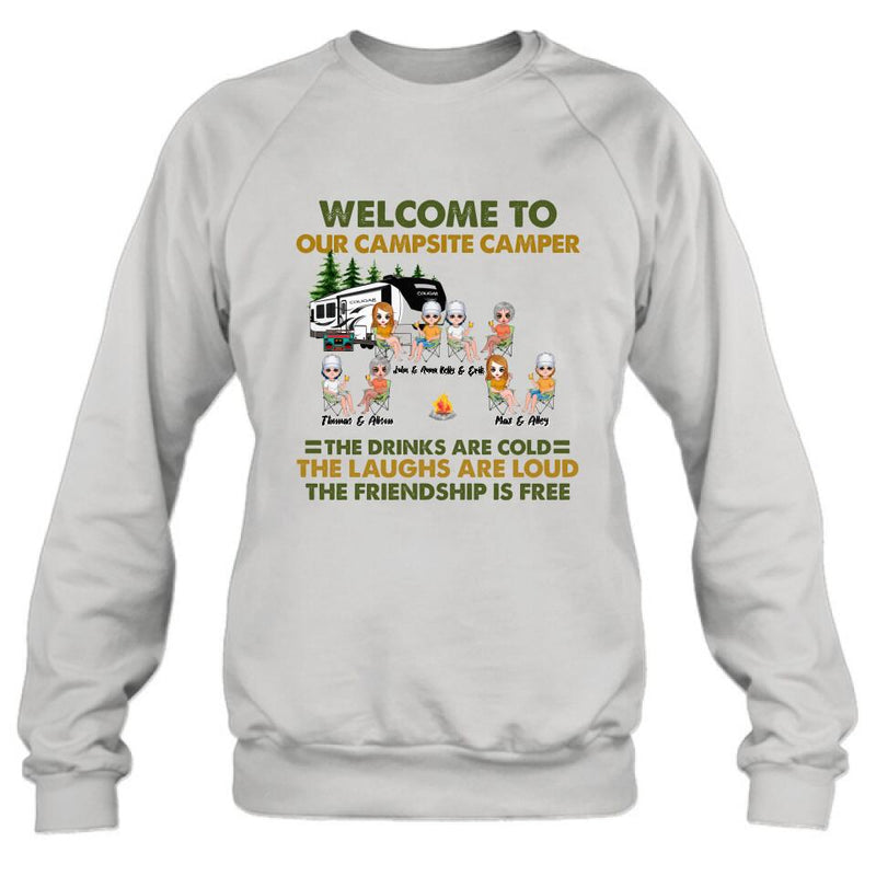 Personalized Camping Friends Shirt - Up to 8 People - Best Gift For Camping Lovers - Life Is Better When You're Camping With Friends