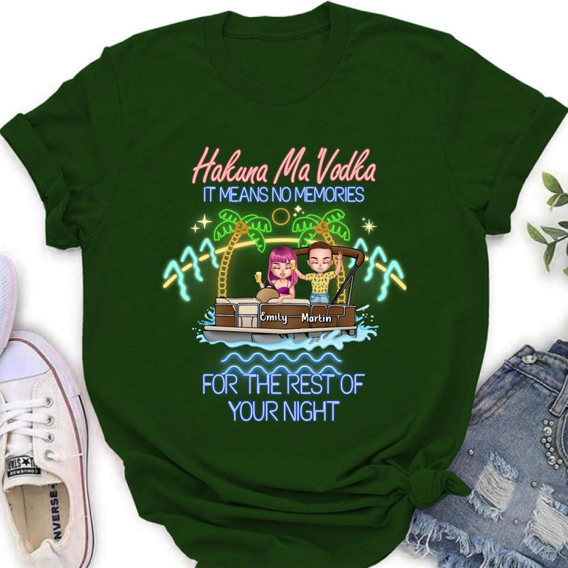 Personalized Pontoon Friends Shirt/Pullover Hoodie - Up to 4 People - Gift Idea For Friends - There Are Two Absolutes In Life Pontoon Friends And Alcohol