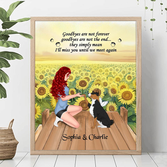 Custom Personalized Dog Mom Poster - Memorial Gift For Dog Mom/ Dog Lover - I'll Miss You Until We Meet Again