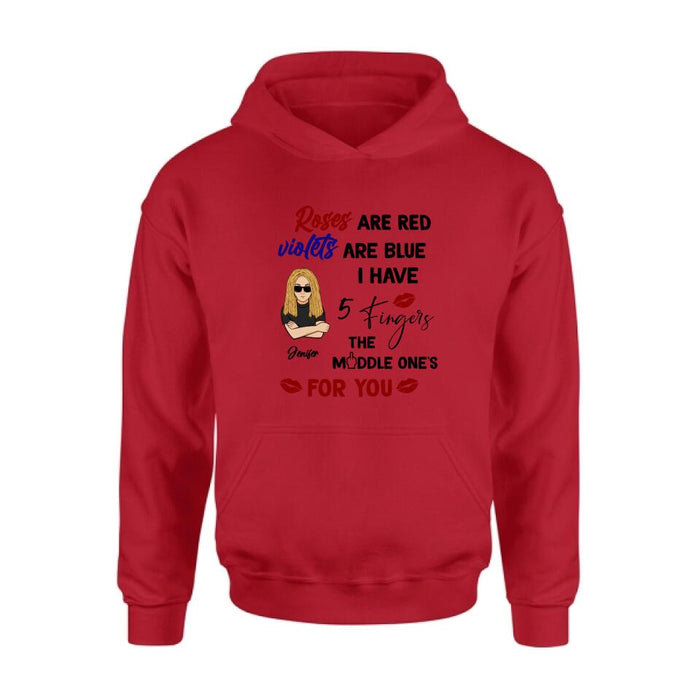 Custom Personalized Unisex T-shirt/ Sweatshirt/ Long Sleeve/ Hoodie - Gift Idea For Birthday - Roses Are Red, Violets Are Blue