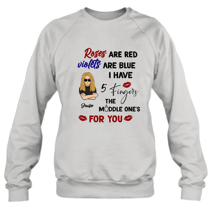 Custom Personalized Unisex T-shirt/ Sweatshirt/ Long Sleeve/ Hoodie - Gift Idea For Birthday - Roses Are Red, Violets Are Blue