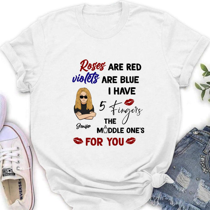 Custom Personalized Unisex T-shirt/ Sweatshirt/ Long Sleeve/ Hoodie - Gift Idea For Birthday - Roses Are Red, Violets Are Blue