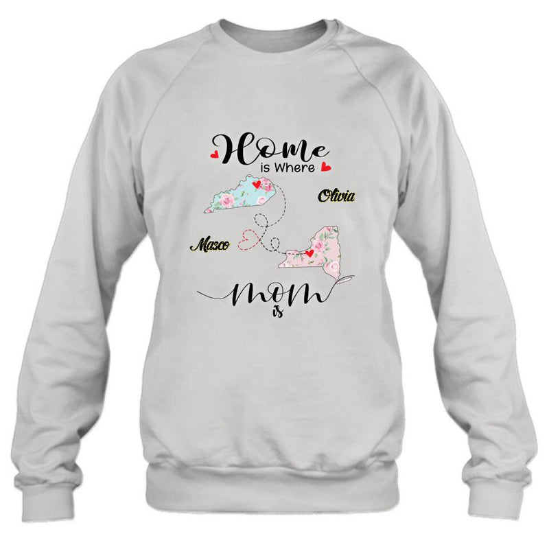 Personalized Long Distance Relationship Shirt - Best Gift Idea For Mother's Day/Father's Day - Home Is Where Dad Is