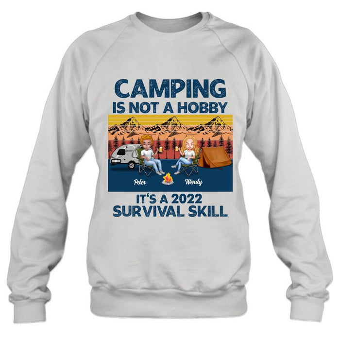 Custom Personalized Camping Unisex T-shirt/ Hoodie/ Sweatshirt/ Long Sleeve - Gift For Couple/ Single/ Camping Lovers - Camping Is Not A Hobby