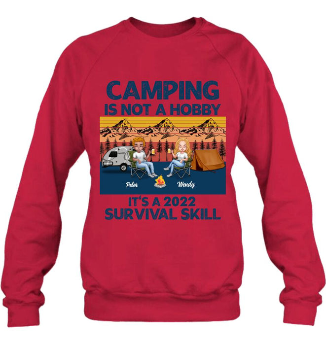 Custom Personalized Camping Unisex T-shirt/ Hoodie/ Sweatshirt/ Long Sleeve - Gift For Couple/ Single/ Camping Lovers - Camping Is Not A Hobby