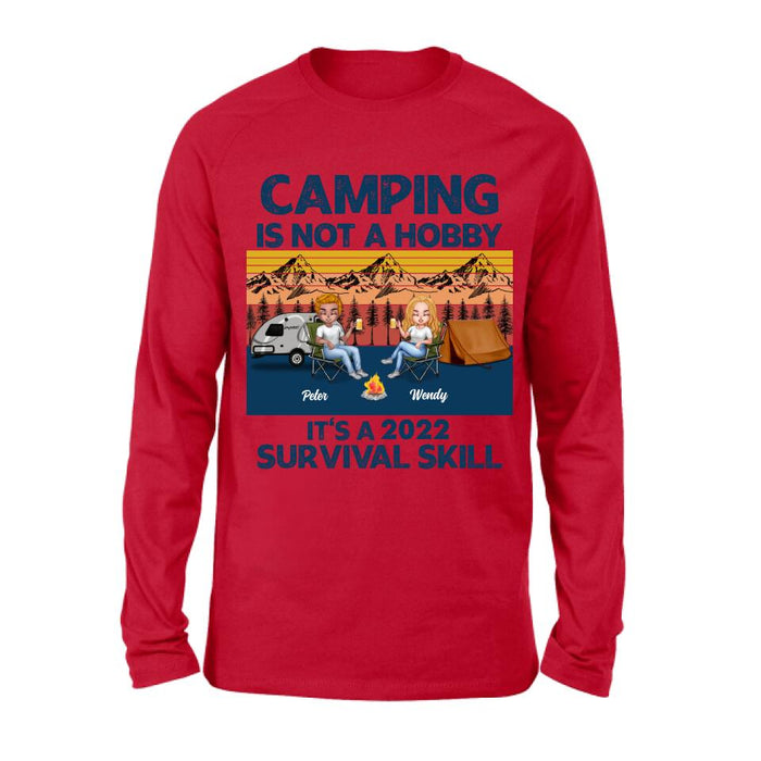 Custom Personalized Camping Unisex T-shirt/ Hoodie/ Sweatshirt/ Long Sleeve - Gift For Couple/ Single/ Camping Lovers - Camping Is Not A Hobby