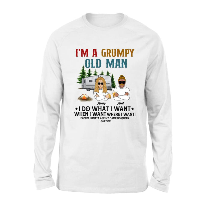 Personalized Grumpy Old Man Camping Shirt/ Pullover Hoodie - Gift Idea For Camping Lover - I'm A Grumpy Old Man