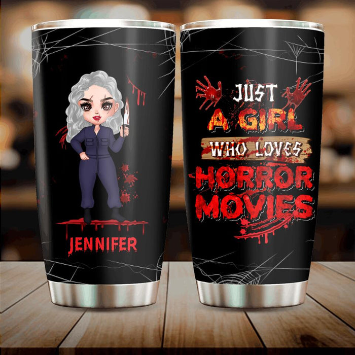 Custom Personalized Watch Enough Murder Shows Tumbler - Gift For Girls - Just A Girl Who Loves Horror Movies