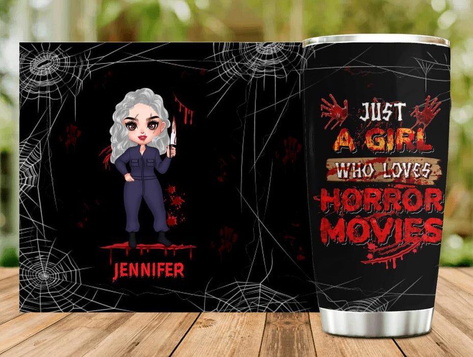 Custom Personalized Watch Enough Murder Shows Tumbler - Gift For Girls - Just A Girl Who Loves Horror Movies