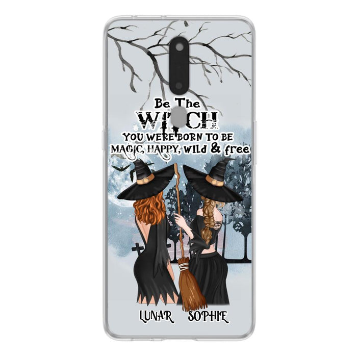 Custom Personalized Friends Witches Phone Case - Upto 4 Friends - Halloween Gift Idea For Friends/Sisters - Be The Witch You Were Born To Be Magic, Happy, Wild And Free - Case for Huawei/Xiaomi/Oppo