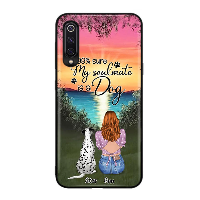 Custom Personalized Dog Mom Phone Case - Up to 4 Dogs - Gift Idea For Dog Lover - Just A Girl Who Loves Dogs - Case For Xiaomi, Oppo And Huawei