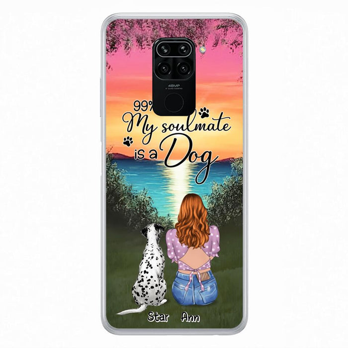 Custom Personalized Dog Mom Phone Case - Up to 4 Dogs - Gift Idea For Dog Lover - Just A Girl Who Loves Dogs - Case For Xiaomi, Oppo And Huawei