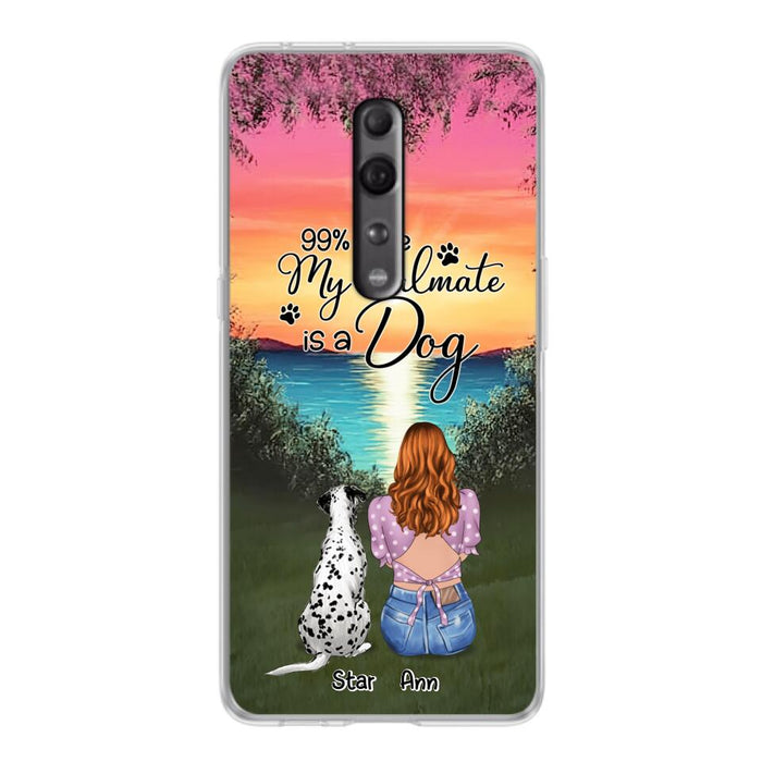 Custom Personalized Dog Mom Phone Case - Up to 4 Dogs - Gift Idea For Dog Lover - Just A Girl Who Loves Dogs - Case For Xiaomi, Oppo And Huawei