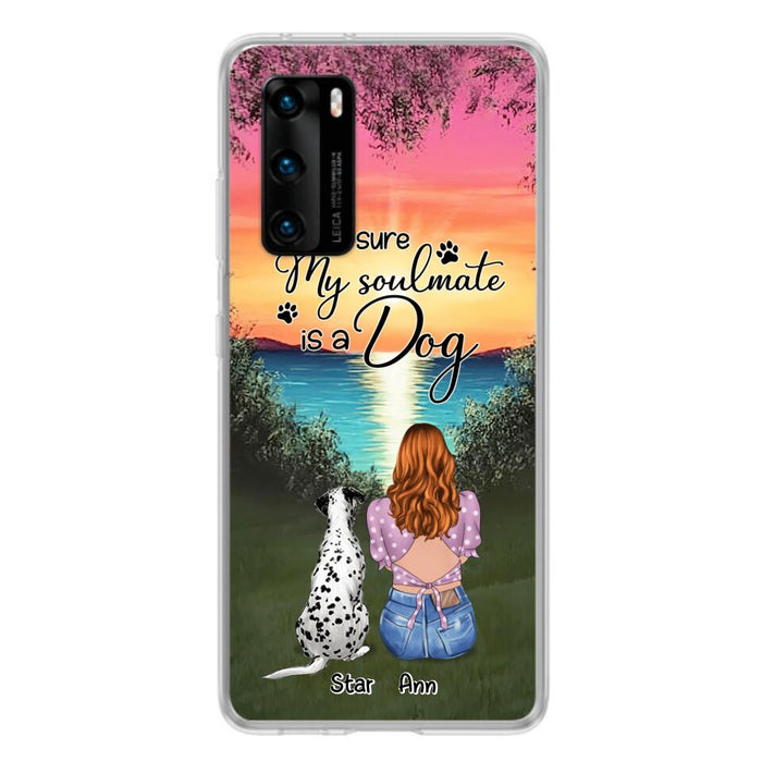 Custom Personalized Dog Mom Phone Case - Up to 4 Dogs - Gift Idea For Dog Lover - Just A Girl Who Loves Dogs - Case For Xiaomi, Oppo And Huawei