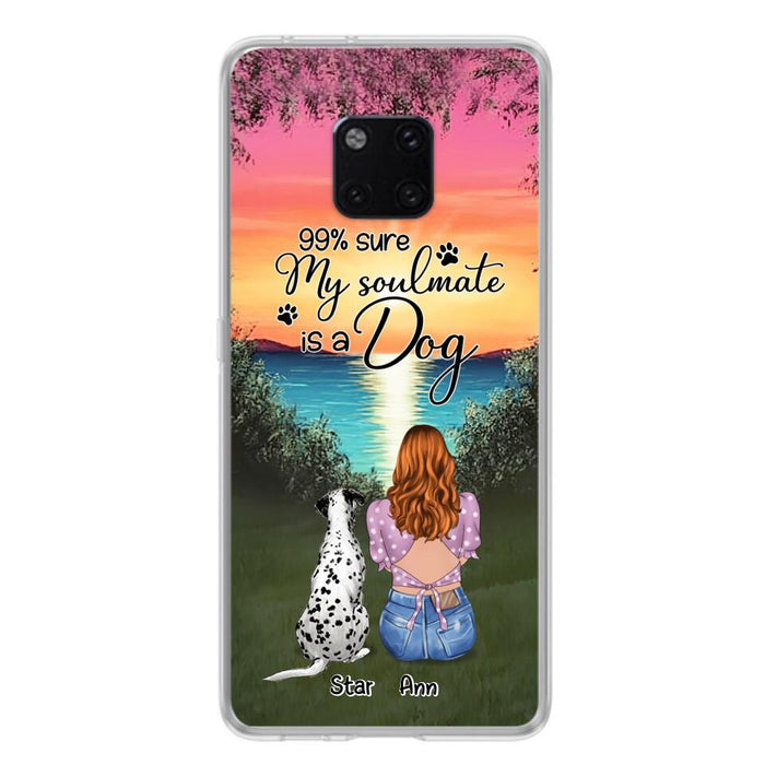 Custom Personalized Dog Mom Phone Case - Up to 4 Dogs - Gift Idea For Dog Lover - Just A Girl Who Loves Dogs - Case For Xiaomi, Oppo And Huawei