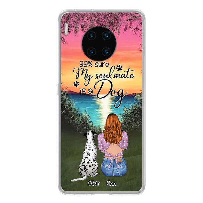 Custom Personalized Dog Mom Phone Case - Up to 4 Dogs - Gift Idea For Dog Lover - Just A Girl Who Loves Dogs - Case For Xiaomi, Oppo And Huawei