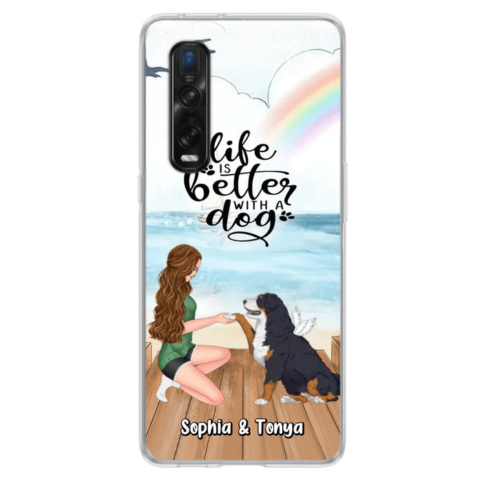 Custom Personalized Dog Mom Phone Case - Gift Idea For Dog Lovers - Life Is Better With A Dog - Case for Xiaomi, Huawei & Oppo