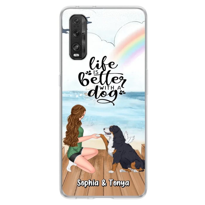 Custom Personalized Dog Mom Phone Case - Gift Idea For Dog Lovers - Life Is Better With A Dog - Case for Xiaomi, Huawei & Oppo