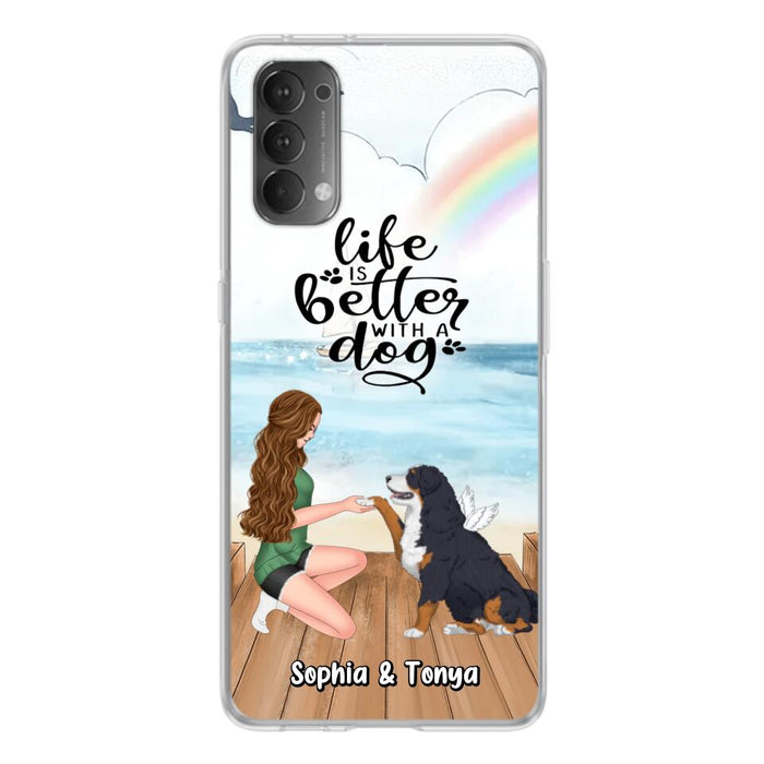 Custom Personalized Dog Mom Phone Case - Gift Idea For Dog Lovers - Life Is Better With A Dog - Case for Xiaomi, Huawei & Oppo