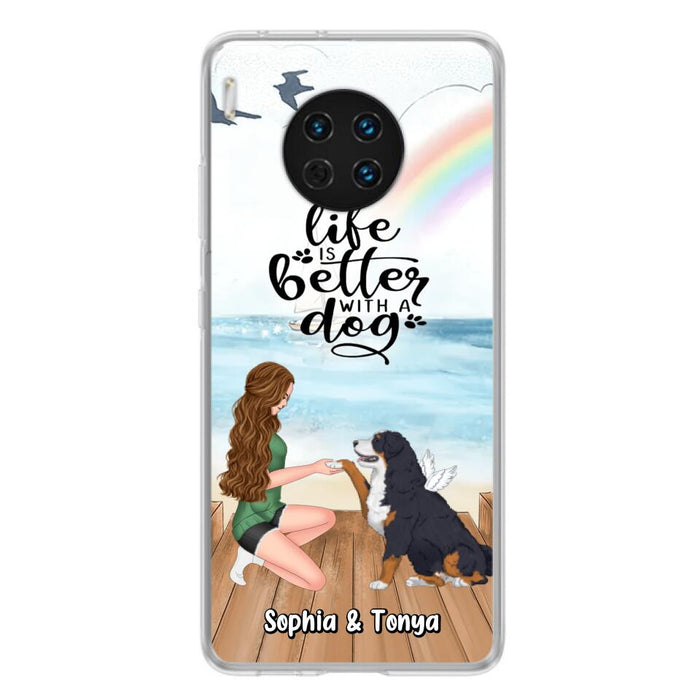 Custom Personalized Dog Mom Phone Case - Gift Idea For Dog Lovers - Life Is Better With A Dog - Case for Xiaomi, Huawei & Oppo