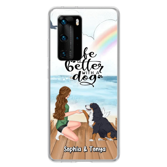 Custom Personalized Dog Mom Phone Case - Gift Idea For Dog Lovers - Life Is Better With A Dog - Case for Xiaomi, Huawei & Oppo