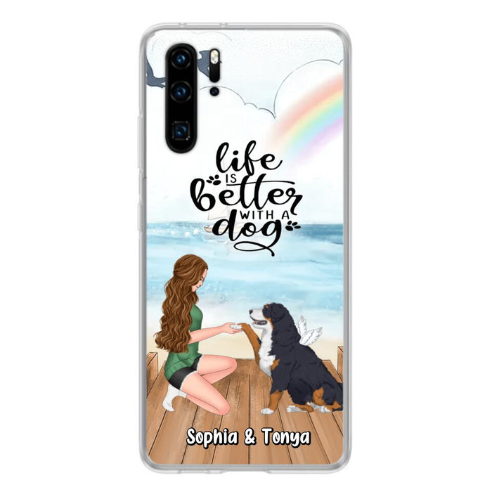 Custom Personalized Dog Mom Phone Case - Gift Idea For Dog Lovers - Life Is Better With A Dog - Case for Xiaomi, Huawei & Oppo