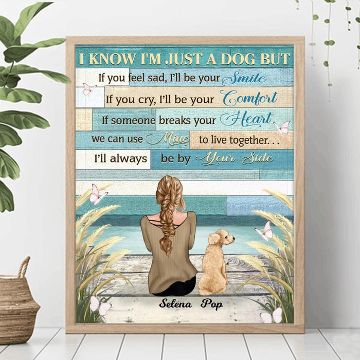 Custom Personalized Dog Mom Poster - Woman With Upto 4 Dogs - Best Gift For Dog Lover - I'll Always Be By Your Side